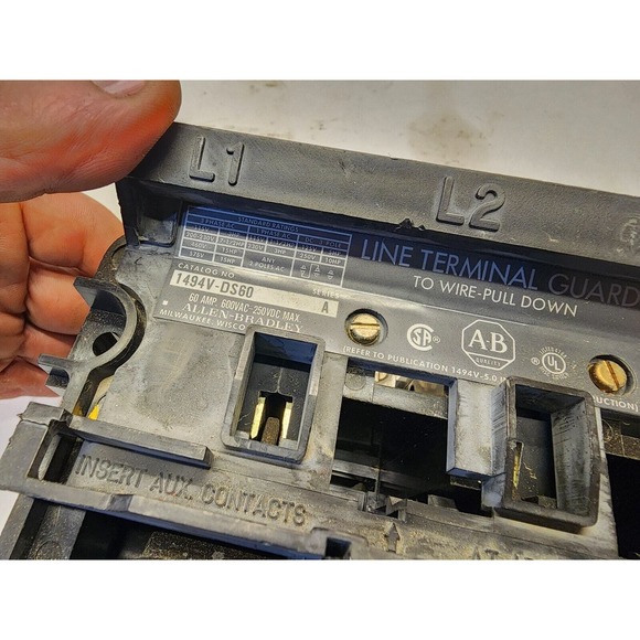 AB Allen-Bradley 1494V-DS60 Line Terminal Guard Disconnect Switch - Picture 5 of 12